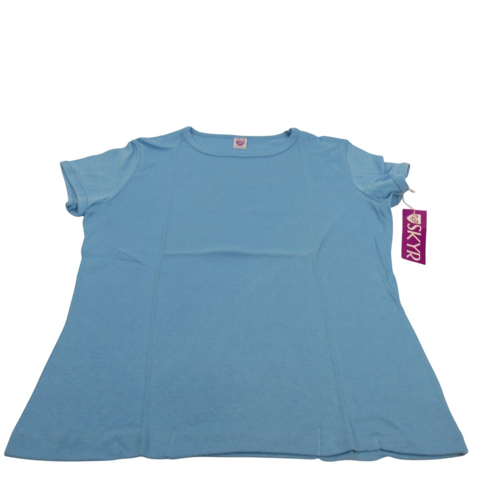 SKYR Sportswear T Shirt Womens XL Blue Cotton Polyester Athletic Casual Top‎